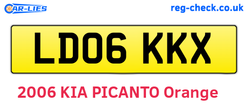 LD06KKX are the vehicle registration plates.