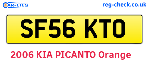 SF56KTO are the vehicle registration plates.