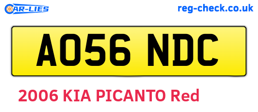 AO56NDC are the vehicle registration plates.