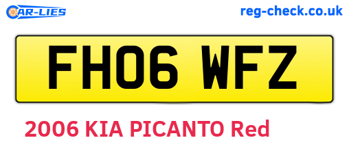 FH06WFZ are the vehicle registration plates.
