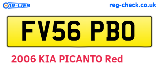 FV56PBO are the vehicle registration plates.