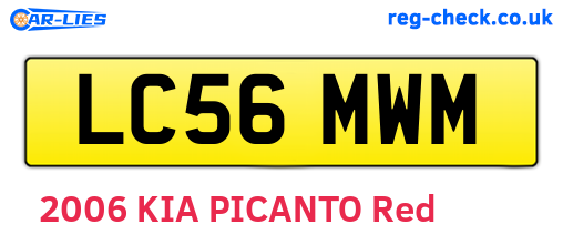 LC56MWM are the vehicle registration plates.