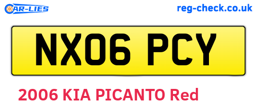 NX06PCY are the vehicle registration plates.