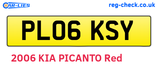 PL06KSY are the vehicle registration plates.