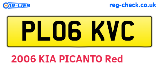PL06KVC are the vehicle registration plates.