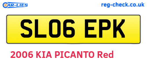 SL06EPK are the vehicle registration plates.