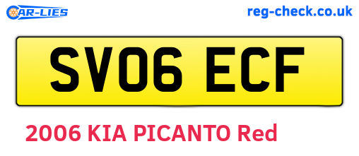 SV06ECF are the vehicle registration plates.