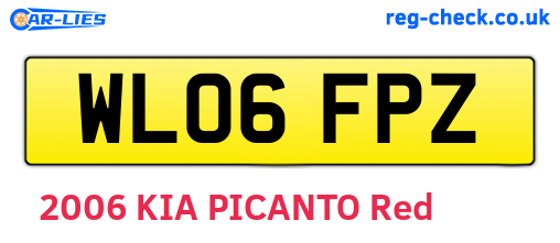 WL06FPZ are the vehicle registration plates.