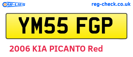 YM55FGP are the vehicle registration plates.