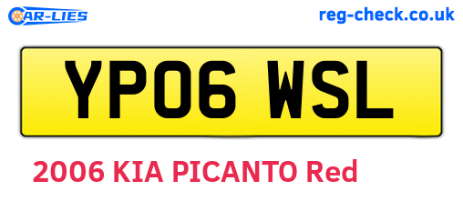 YP06WSL are the vehicle registration plates.