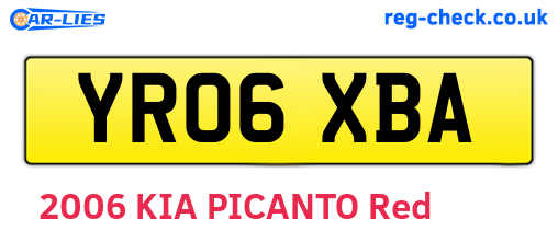 YR06XBA are the vehicle registration plates.