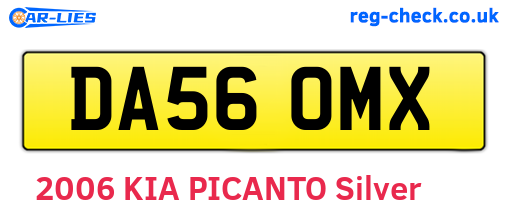 DA56OMX are the vehicle registration plates.