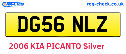 DG56NLZ are the vehicle registration plates.