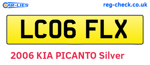 LC06FLX are the vehicle registration plates.