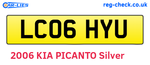 LC06HYU are the vehicle registration plates.