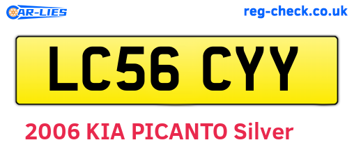 LC56CYY are the vehicle registration plates.