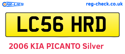 LC56HRD are the vehicle registration plates.