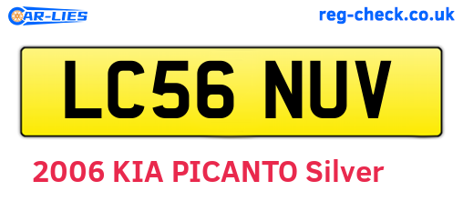 LC56NUV are the vehicle registration plates.