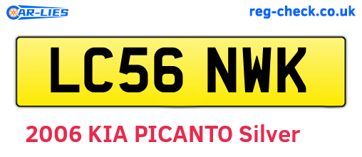 LC56NWK are the vehicle registration plates.