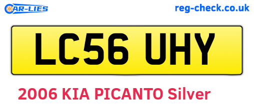 LC56UHY are the vehicle registration plates.