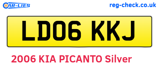 LD06KKJ are the vehicle registration plates.