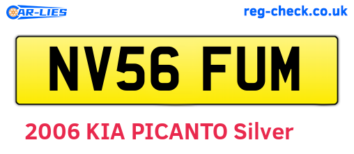 NV56FUM are the vehicle registration plates.