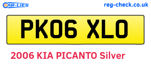 PK06XLO are the vehicle registration plates.
