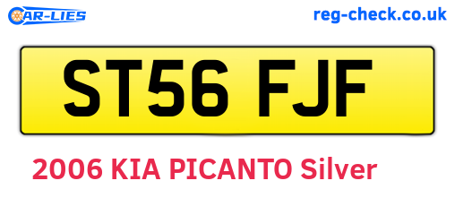 ST56FJF are the vehicle registration plates.