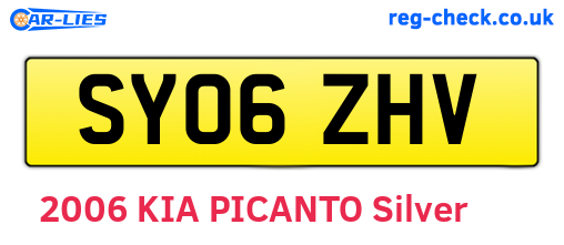 SY06ZHV are the vehicle registration plates.