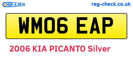 WM06EAP are the vehicle registration plates.