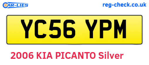 YC56YPM are the vehicle registration plates.