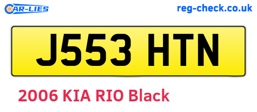 J553HTN are the vehicle registration plates.