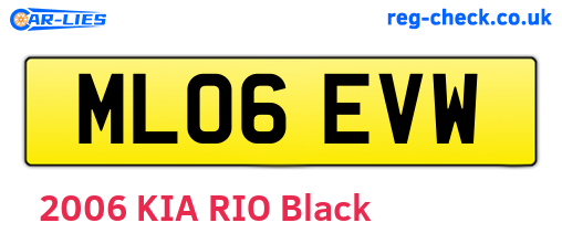 ML06EVW are the vehicle registration plates.