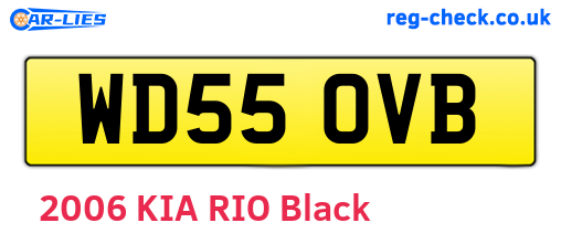 WD55OVB are the vehicle registration plates.