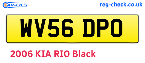 WV56DPO are the vehicle registration plates.