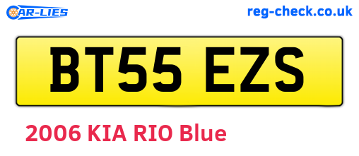 BT55EZS are the vehicle registration plates.