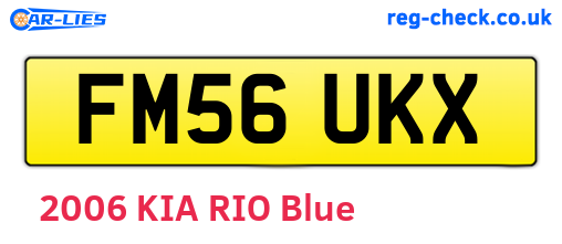 FM56UKX are the vehicle registration plates.