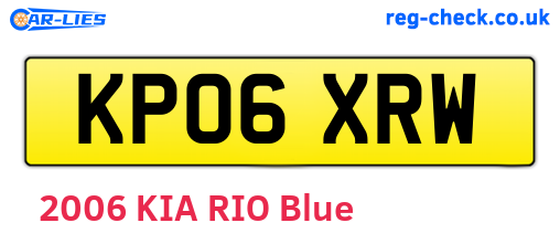 KP06XRW are the vehicle registration plates.