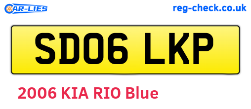 SD06LKP are the vehicle registration plates.