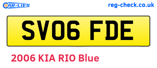 SV06FDE are the vehicle registration plates.