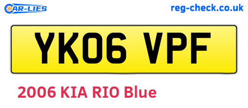 YK06VPF are the vehicle registration plates.