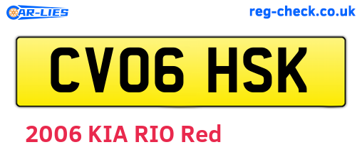 CV06HSK are the vehicle registration plates.