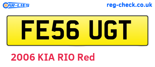 FE56UGT are the vehicle registration plates.