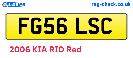 FG56LSC are the vehicle registration plates.