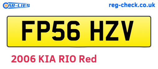 FP56HZV are the vehicle registration plates.