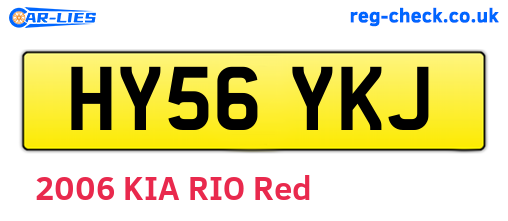 HY56YKJ are the vehicle registration plates.