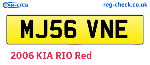 MJ56VNE are the vehicle registration plates.