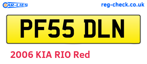 PF55DLN are the vehicle registration plates.