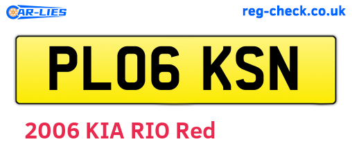 PL06KSN are the vehicle registration plates.