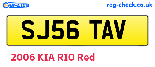 SJ56TAV are the vehicle registration plates.